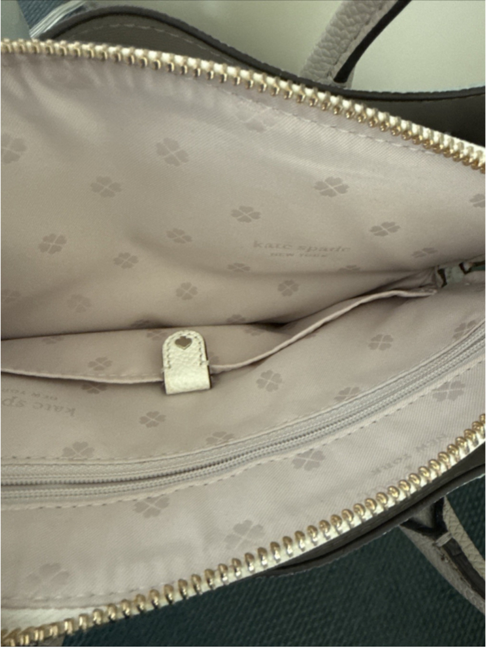 Kate Spade New York Margaux Mini Satchel Tote Cloud Mist Leather - Picture 4 of 11